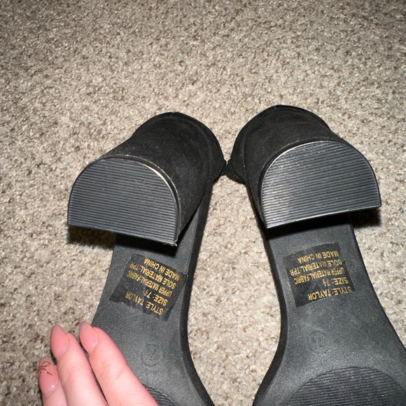 Lulus black suede ankle strap heels - Picture 8 of 9